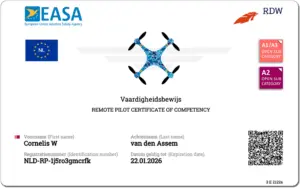 RDW EU Vliegbrevet A2